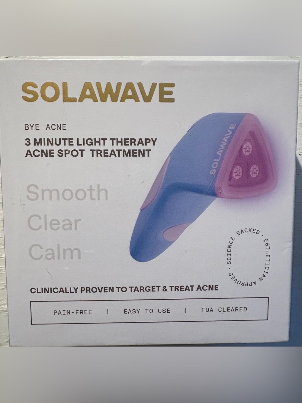 Solawave 3-Minute Light Therapy Acne Spot Treatment - periwinkle